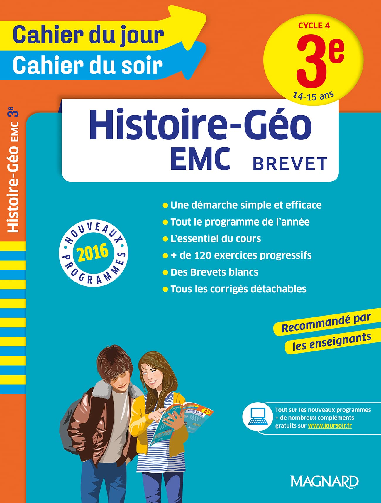 Cahier du jour/Cahier du soir Histoire-Géo-EMC 3e - Nouveau programme 2016 book
