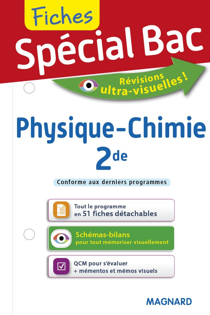 Spécial bac compil de fiches physique-chimie 2DE 2018 book