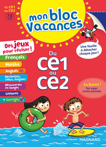 Mon bloc vacances : du CE1 au CE2, 7-8 ans Professional & Reference Books