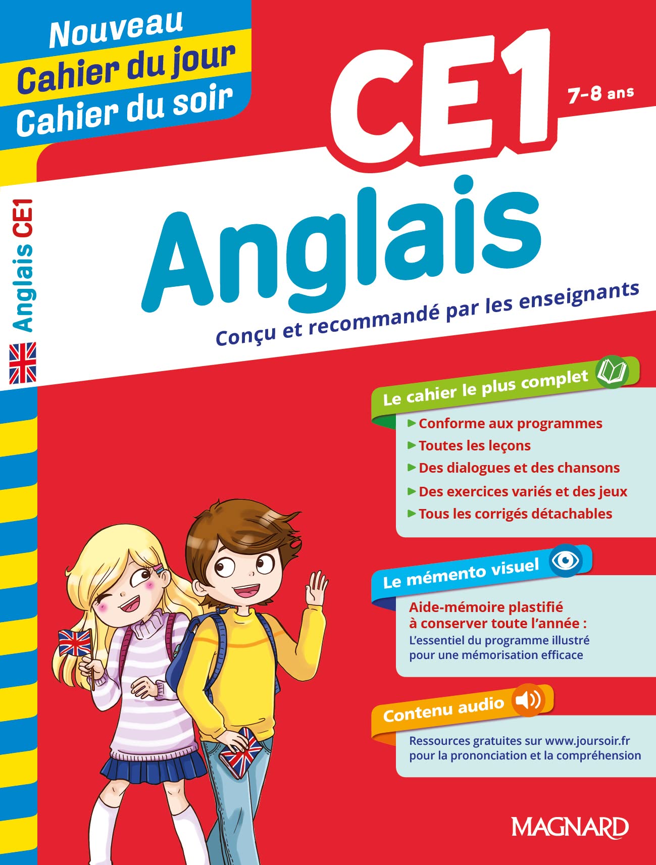 Anglais CE1 - Nouveau Cahier du jour Cahier du soir: Conçu et recommandé par les enseignants Professional & Reference Books