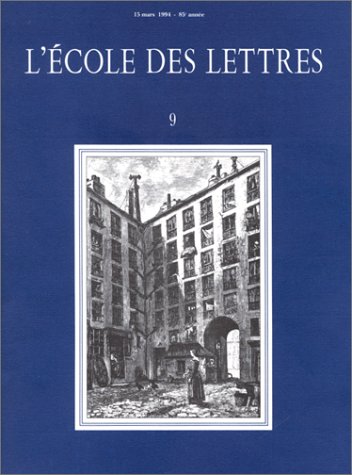 L'école des lettres, numéro 9 : Zola, l'assomoir book