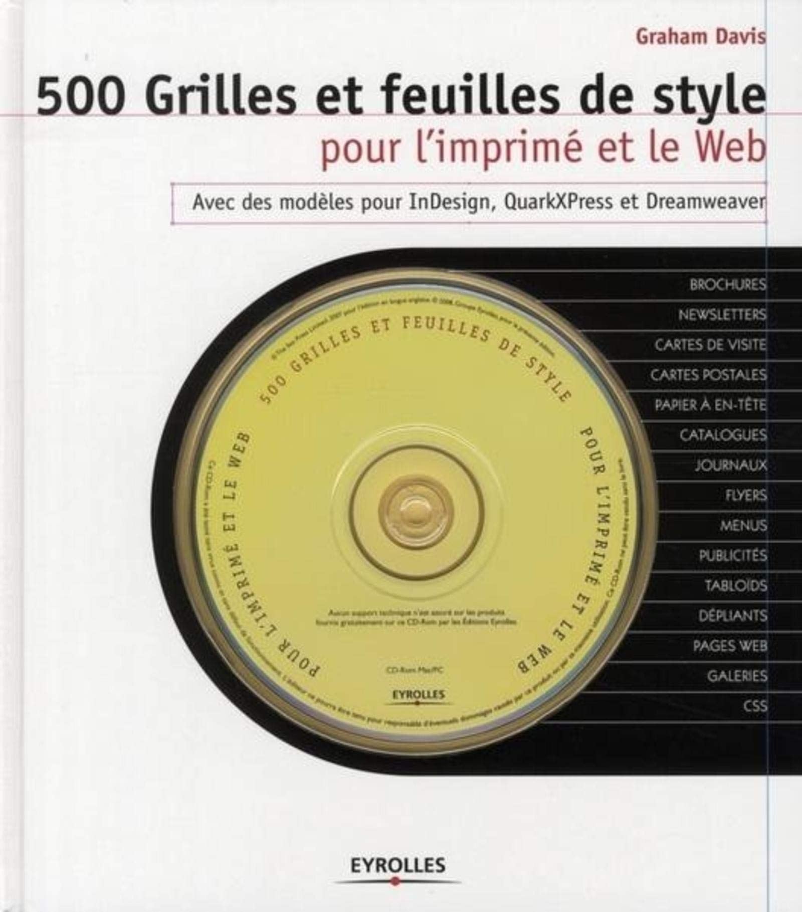 500 GRILLES ET FEUILLES DE STYLES POUR L'IMPRIME ET LE WEB (AVEC CD ROM) book