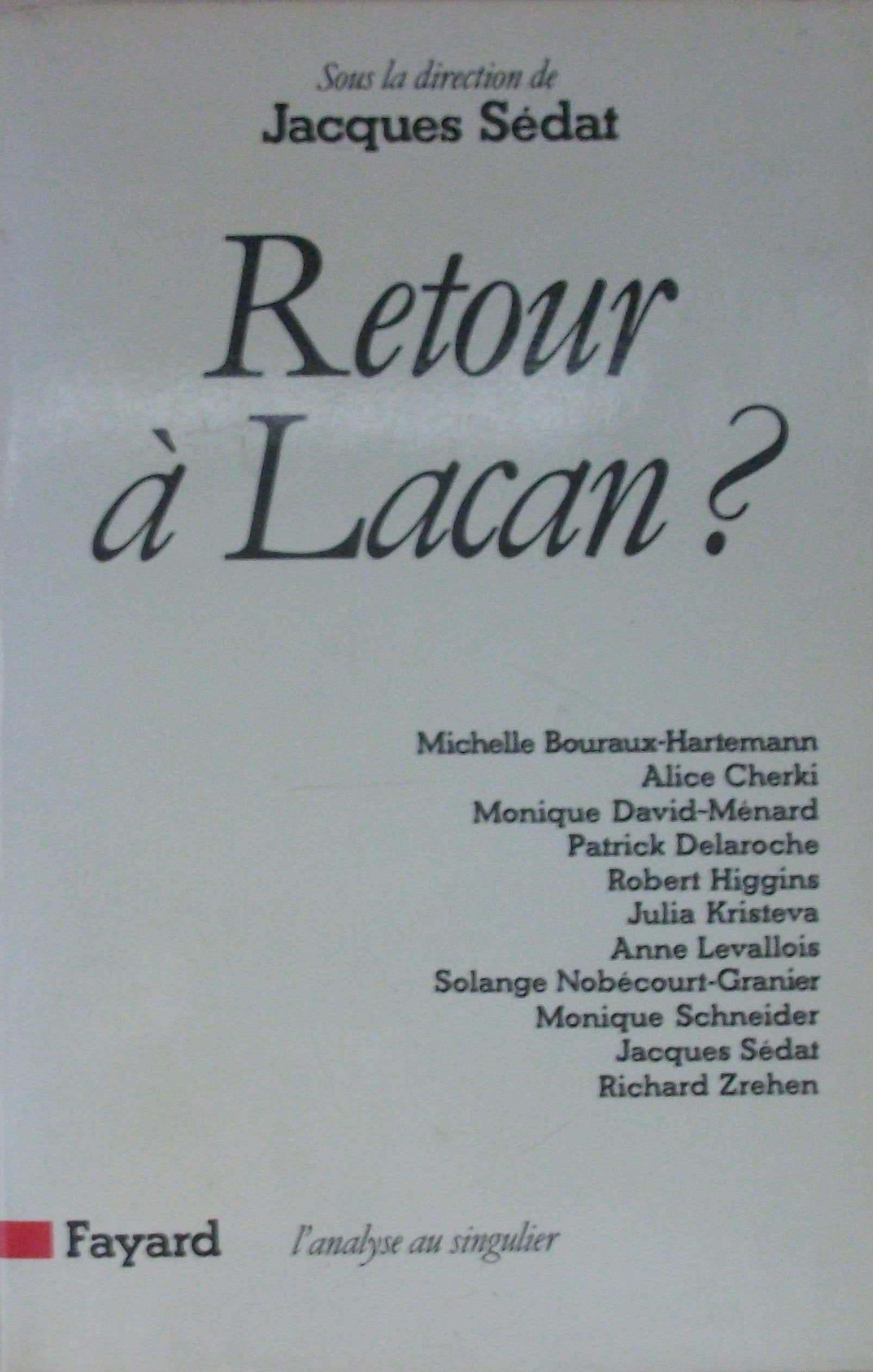 Retour à Lacan ? Books