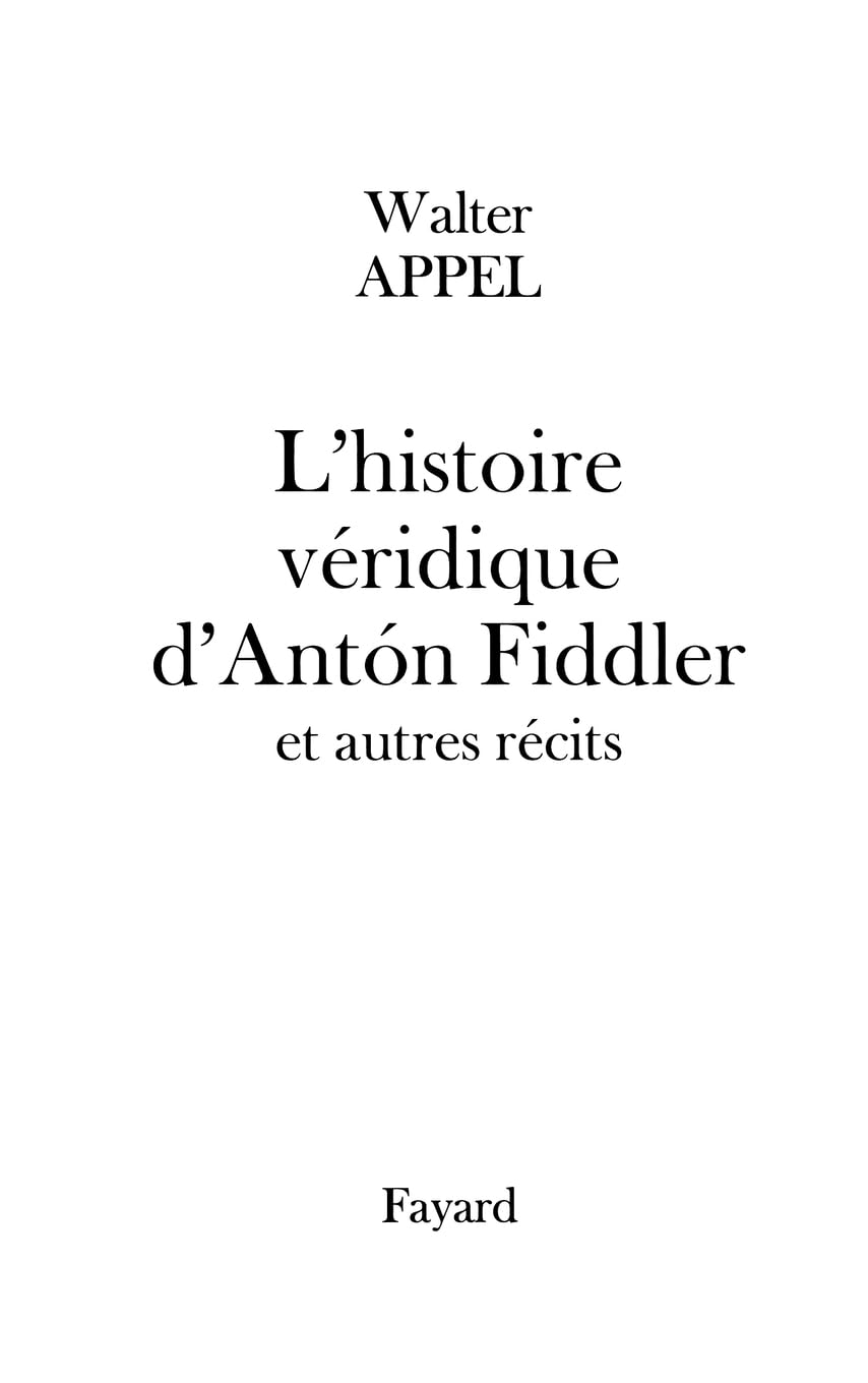 L'Histoire véridique d'Anton Fidler book
