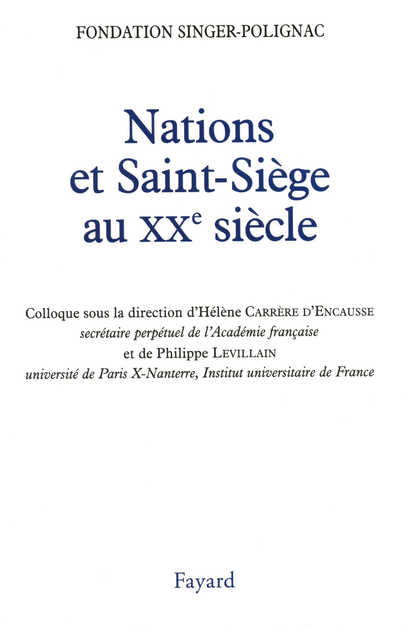Les Nations et le Saint siège au XXe siècle book