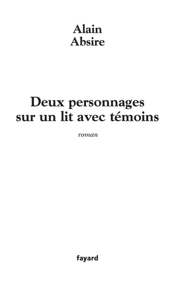 Deux personnages sur un lit avec témoins book