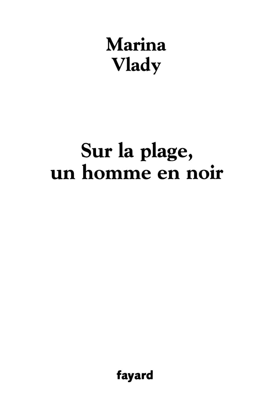 Sur la plage, un homme en noir Contemporary literature