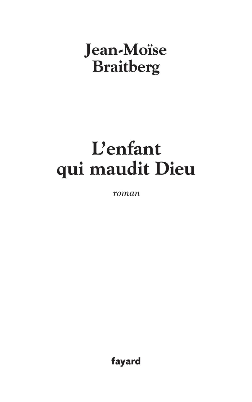 L'enfant qui maudit Dieu Contemporary literature