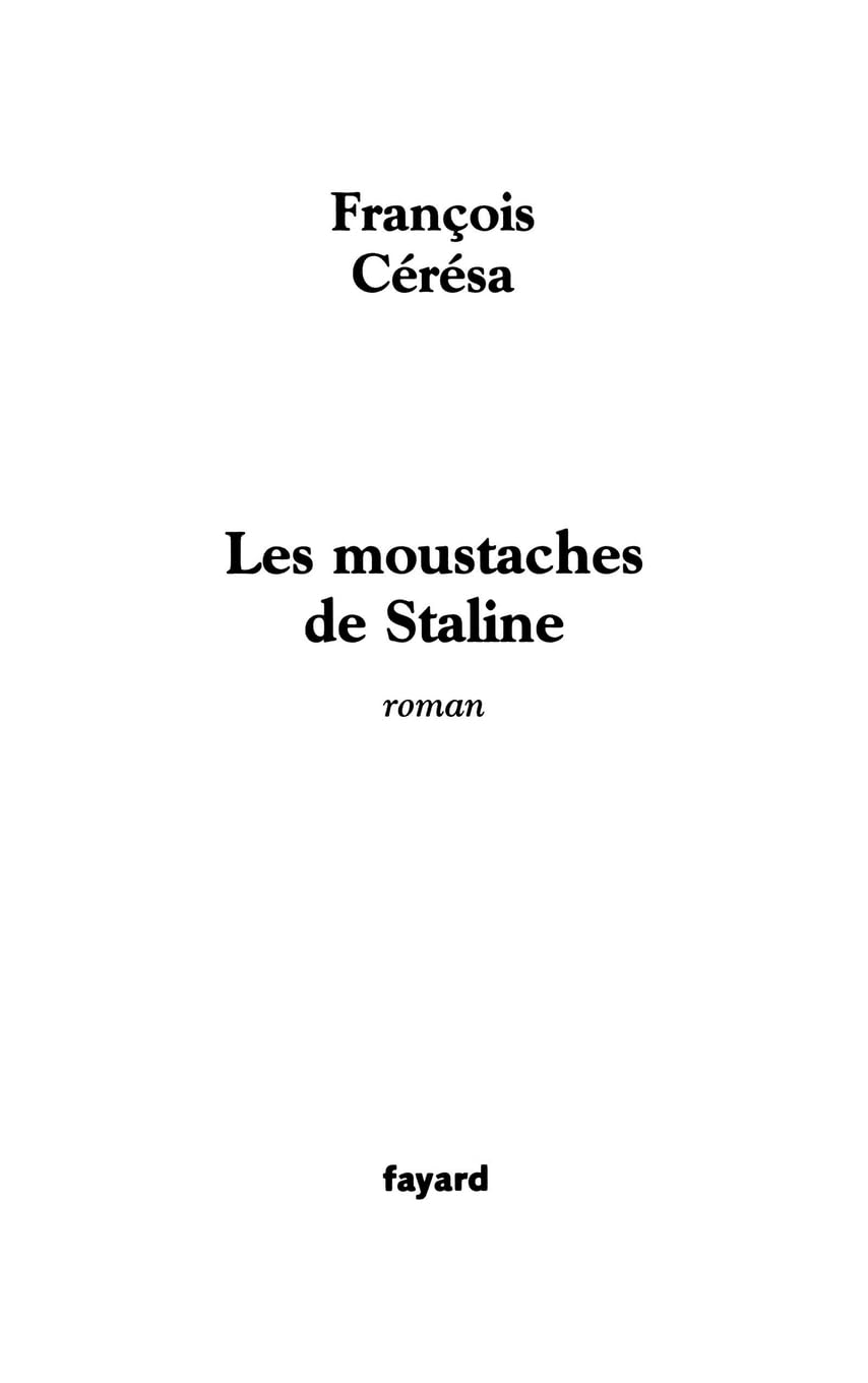 Les moustaches de Staline book