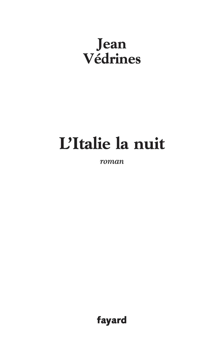 L'Italie la nuit book