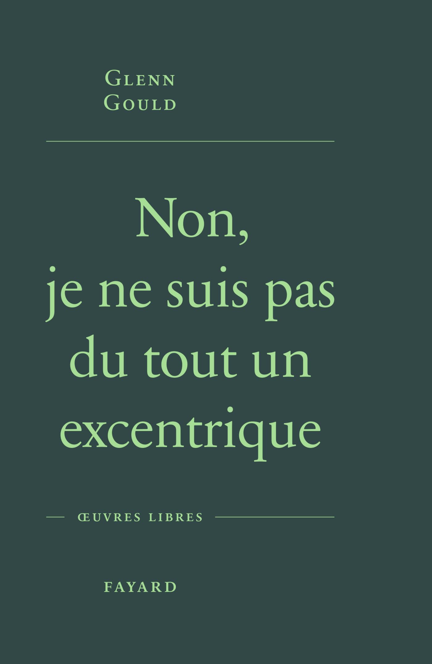 Non, je ne suis pas du tout un excentrique Essays & Short Stories