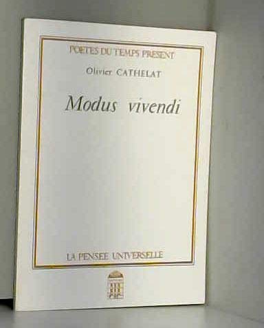 Modus vivendi (Poètes du temps présent) Books