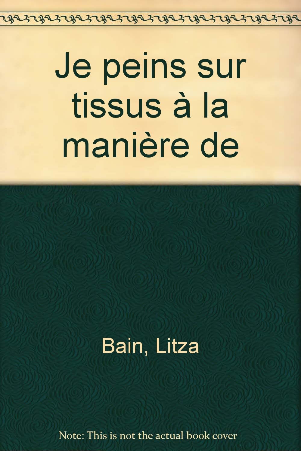 Je peins sur tissus à la manière de book