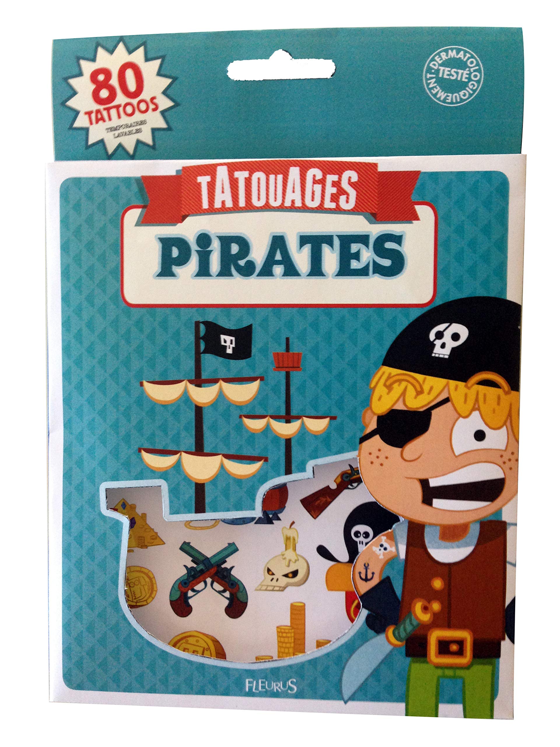 Tatouages Pirates: 80 tattoos temporaires lavables Tiptoi & Games