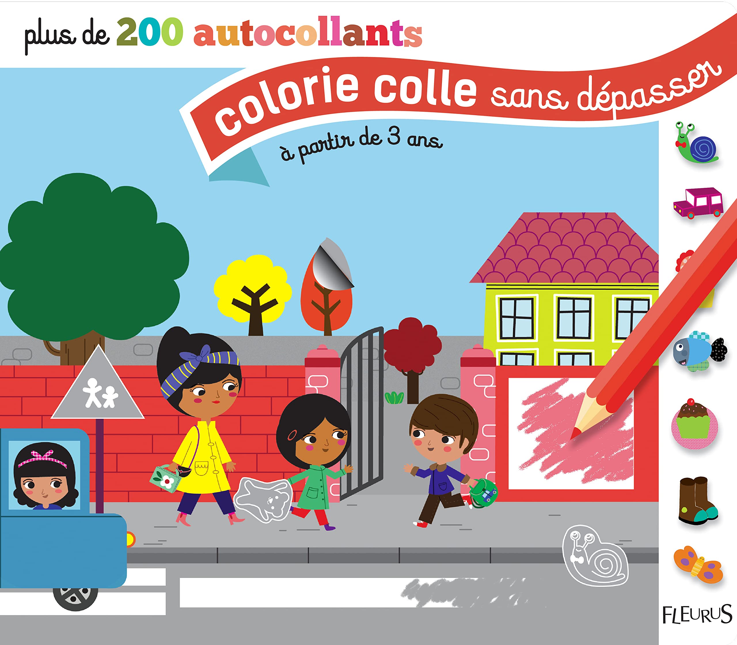 Colorie colle sans dépasser: Plus de 200 autocollants book