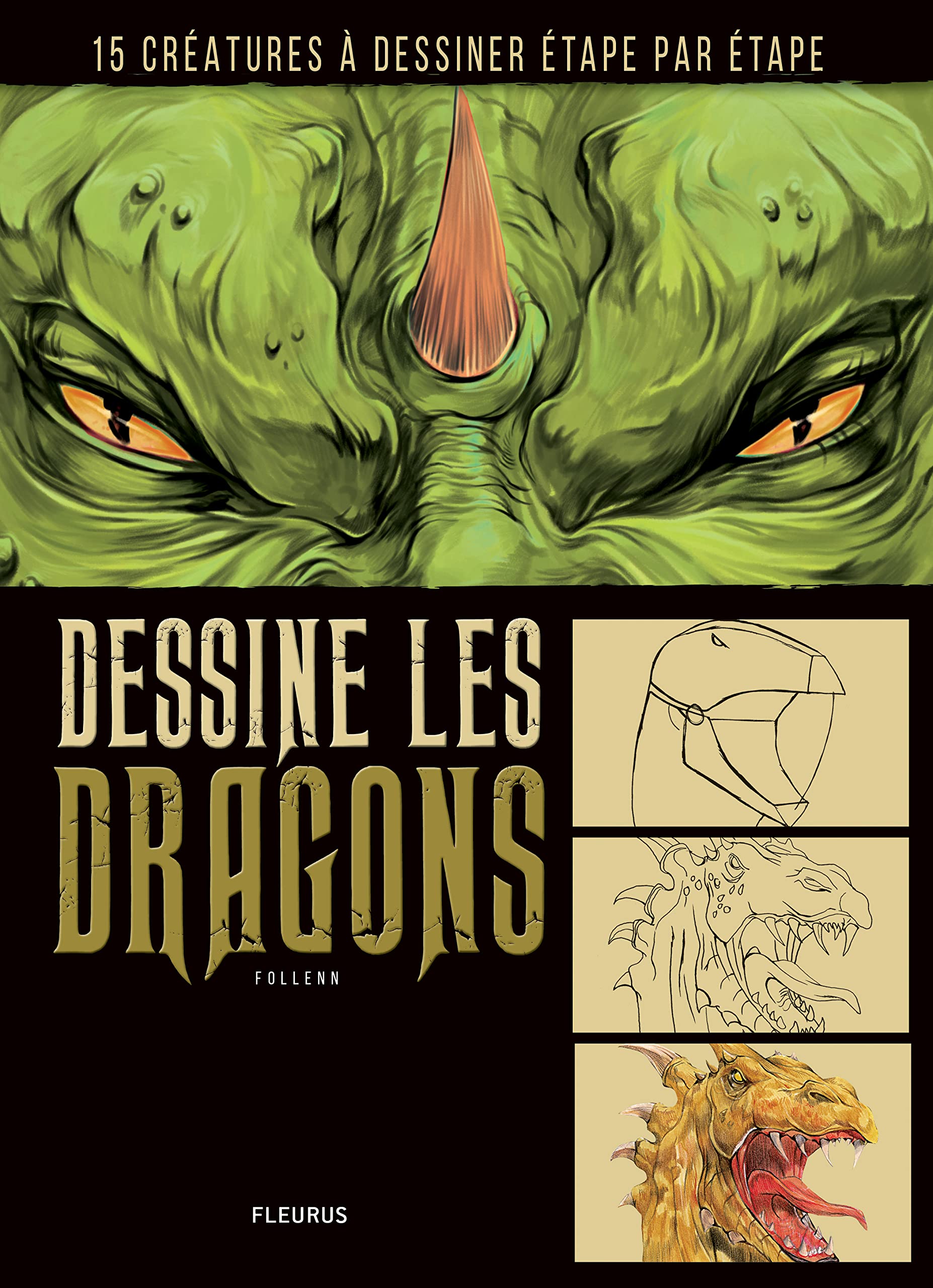 Dessine les dragons: 15 créatures à dessiner étape par étape book