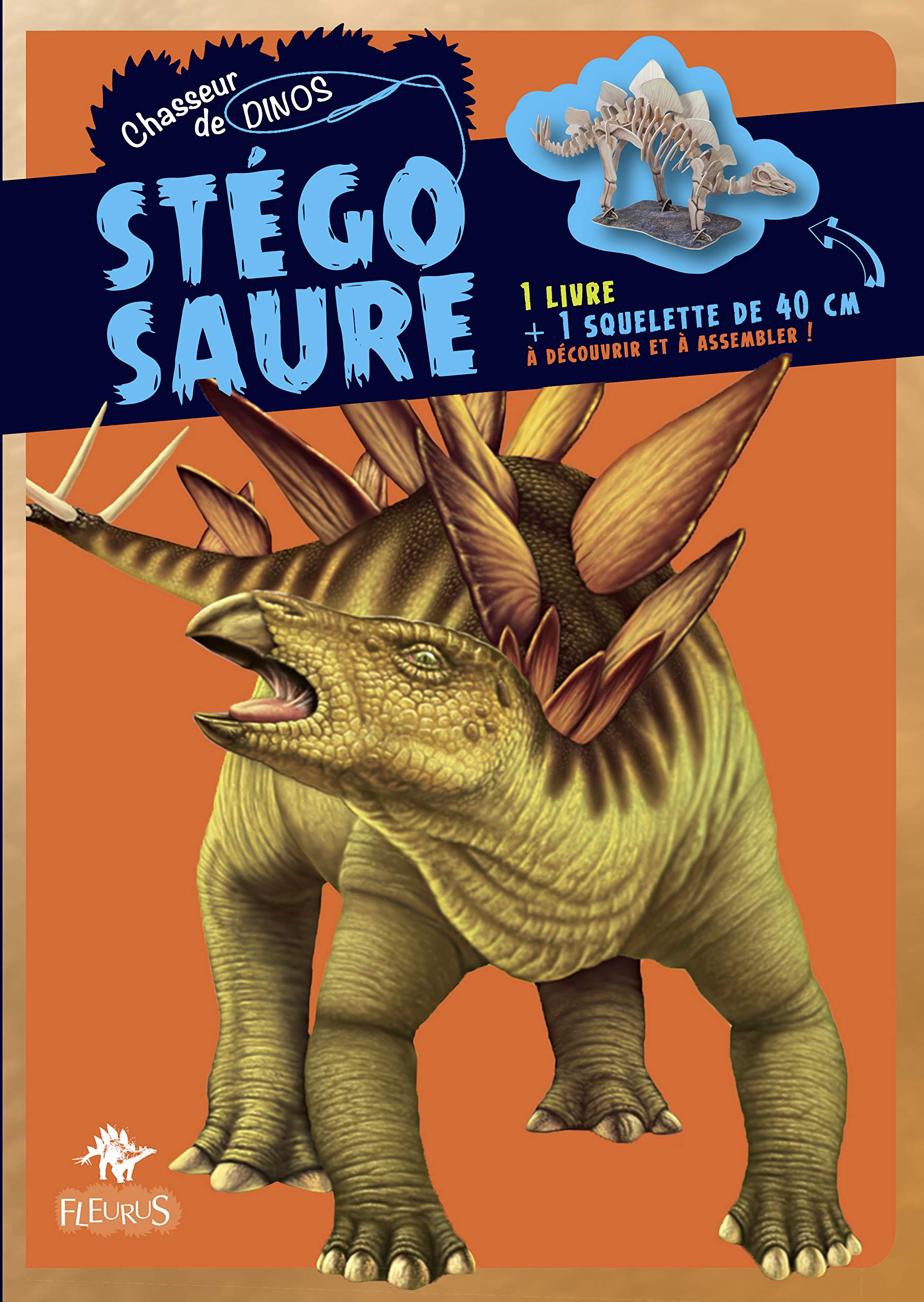 Stégosaure: 1 livre + 1 squelette de 40 cm à découvrir et à assembler book