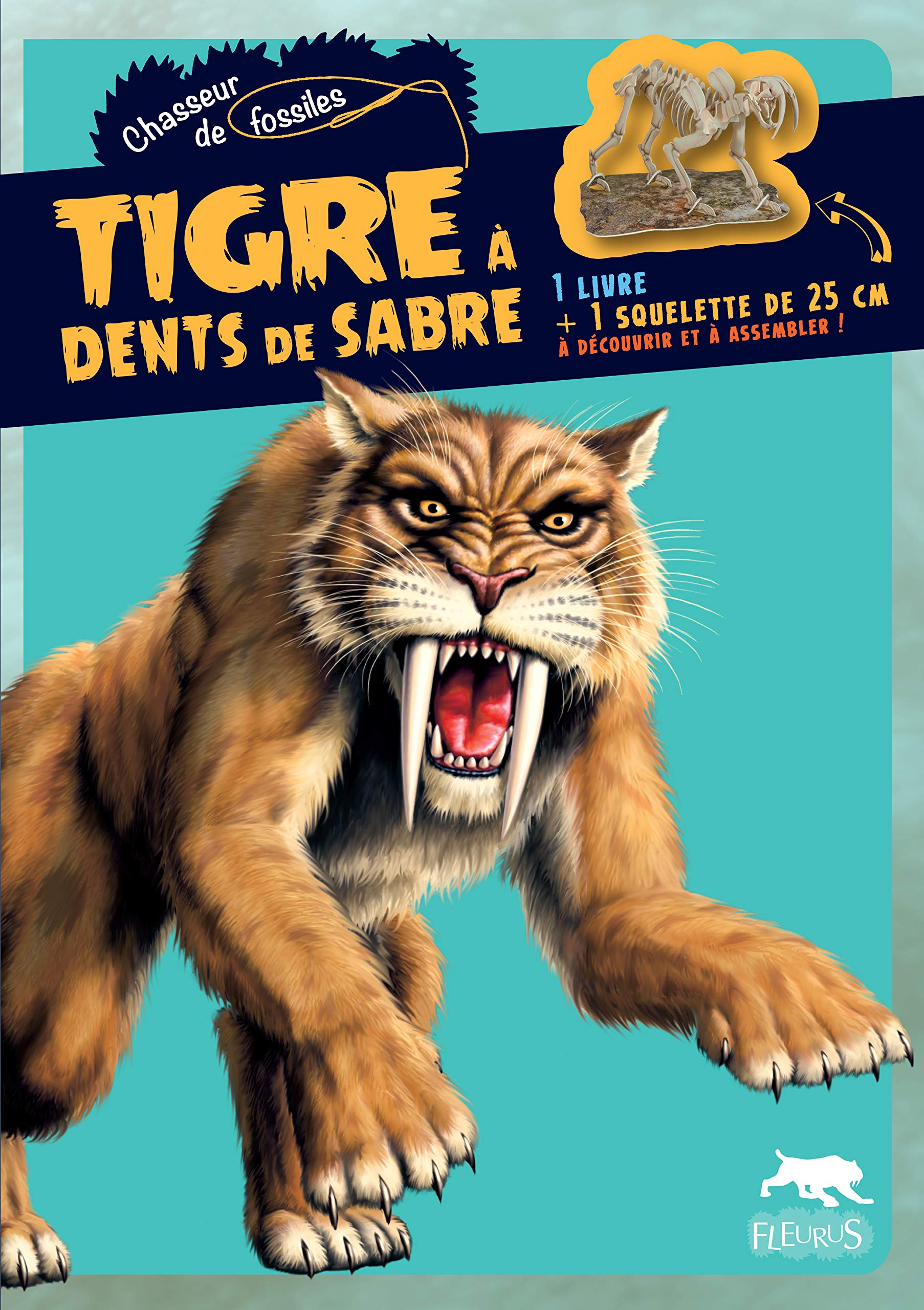Tigre à dents de sabre: 1 livre + 1 squelette de 25 cm à découvrir et à assembler book