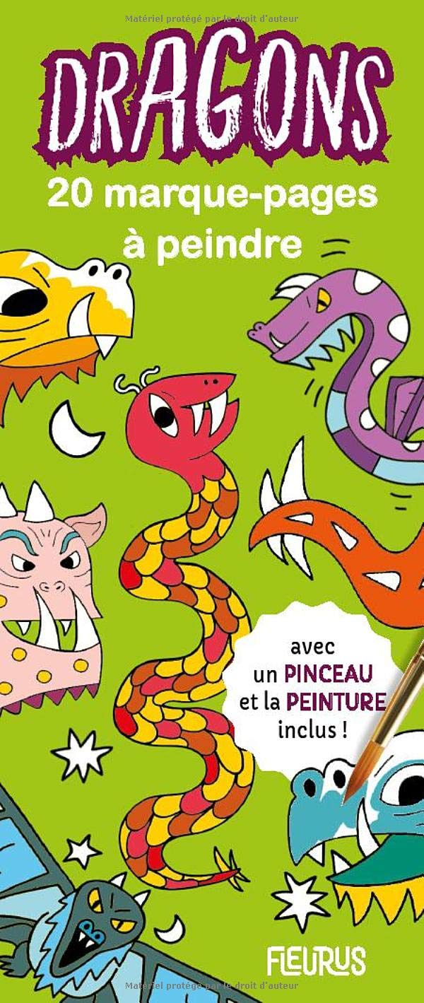 Marque-pages à peindre - dragons book