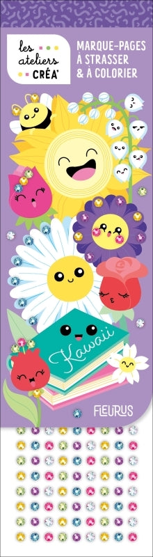Kawaii : marque-pages à strasser & à colorier Non-fiction
