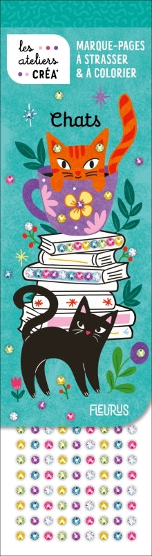 Product Image: Chats : marque-pages à strasser & à colorier