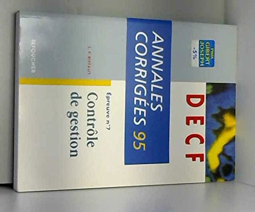 Annales Decf Ep.Nø7 : Controle De Gestion book