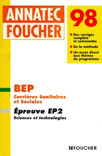 Carrieres Sanitaires Et Sociales Bep. Epreuve Sciences Et Technologies book
