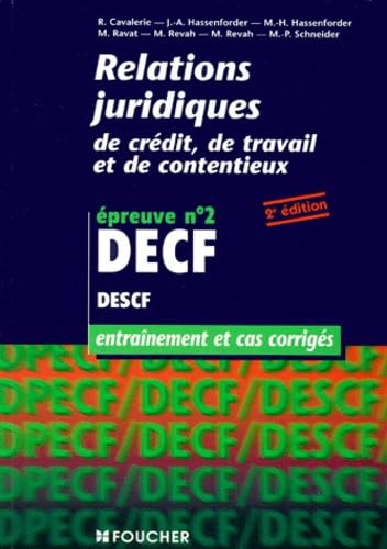 Relations juridiques, épreuve numéro 2, DECF, DESCF, MSCT book