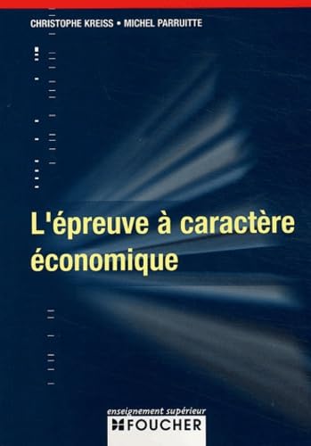 L'épreuve à caractère économique book