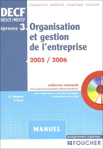 Organisation et gestion de l'entreprise, épreuve numéro 3, DECF (1 livre + 1 CD-Rom) book