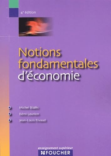 Notions fondamentales d'économie Books