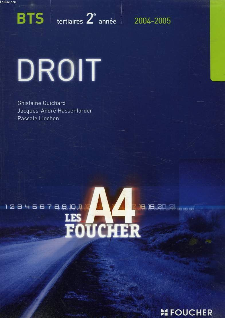 Foucher Pochette : Droit 1, BTS book