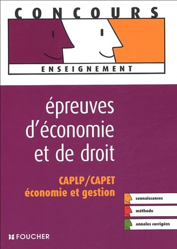 Epreuves d'économie et de droit: CAPLP/CAPET Economie et gestion Books