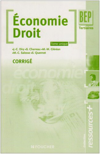 Economie-Droit: Corrigé book