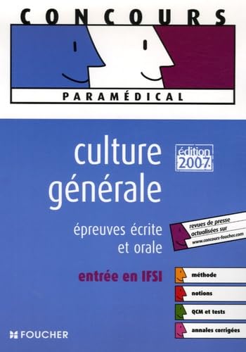 Culture générale: Epreuves écrite et orale entrée en IFSI book