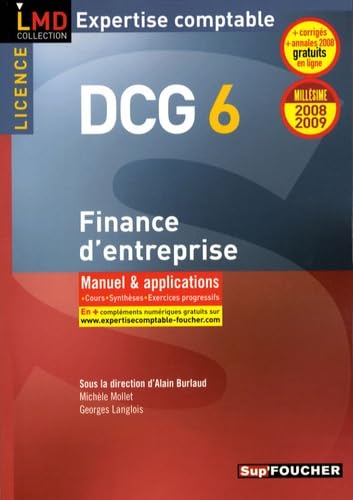 Finance d'entreprise DCG6: Manuel et applications Books