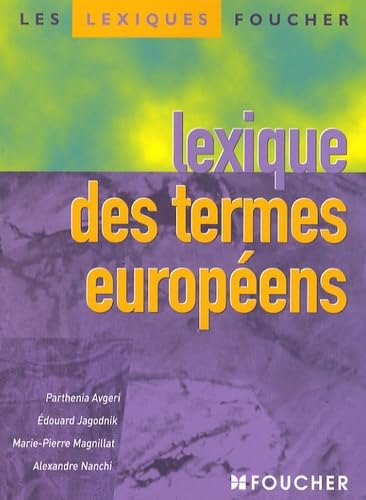 Lexique des termes européens book