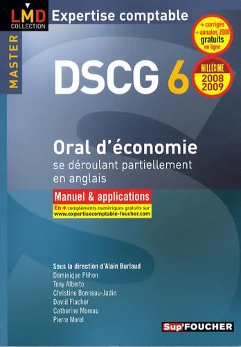 Oral d'économie se déroulant partiellement en anglais DSCG 6 : Manuel & applications (Ancienne Edition) book
