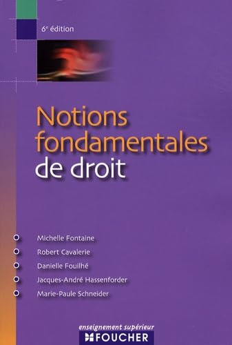 Notions fondamentales de droit book
