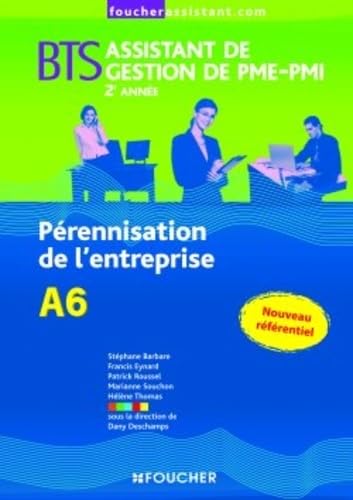 A6 Pérennisation de l'entreprise 2e année BTS book