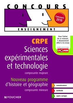 Sciences expérimentales et technologie composante majeure, histoire et géographie composante mineure : concours de recrutement de professeur des écoles book