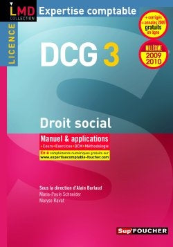 DCG 3 droit social : manuel & applications book