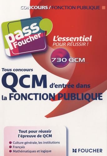QCM d'entrée dans la fonction publique: Tous concours Books