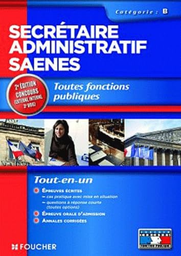 Secrétaire administratif/SAENES: Toutes fonctions publiques, Catégorie B Books
