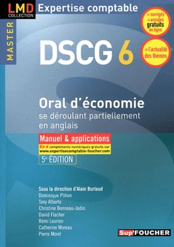 Oral d'économie se déroulant partiellement en anglais DSCG 6: Manuel & applications book