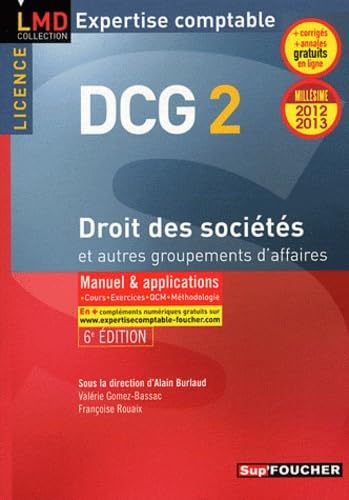 DCG 2 Droit des sociétés et autres groupements des affaires book