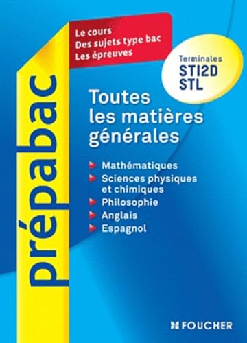 Toute les matières générales Terminale STI2d - STL book