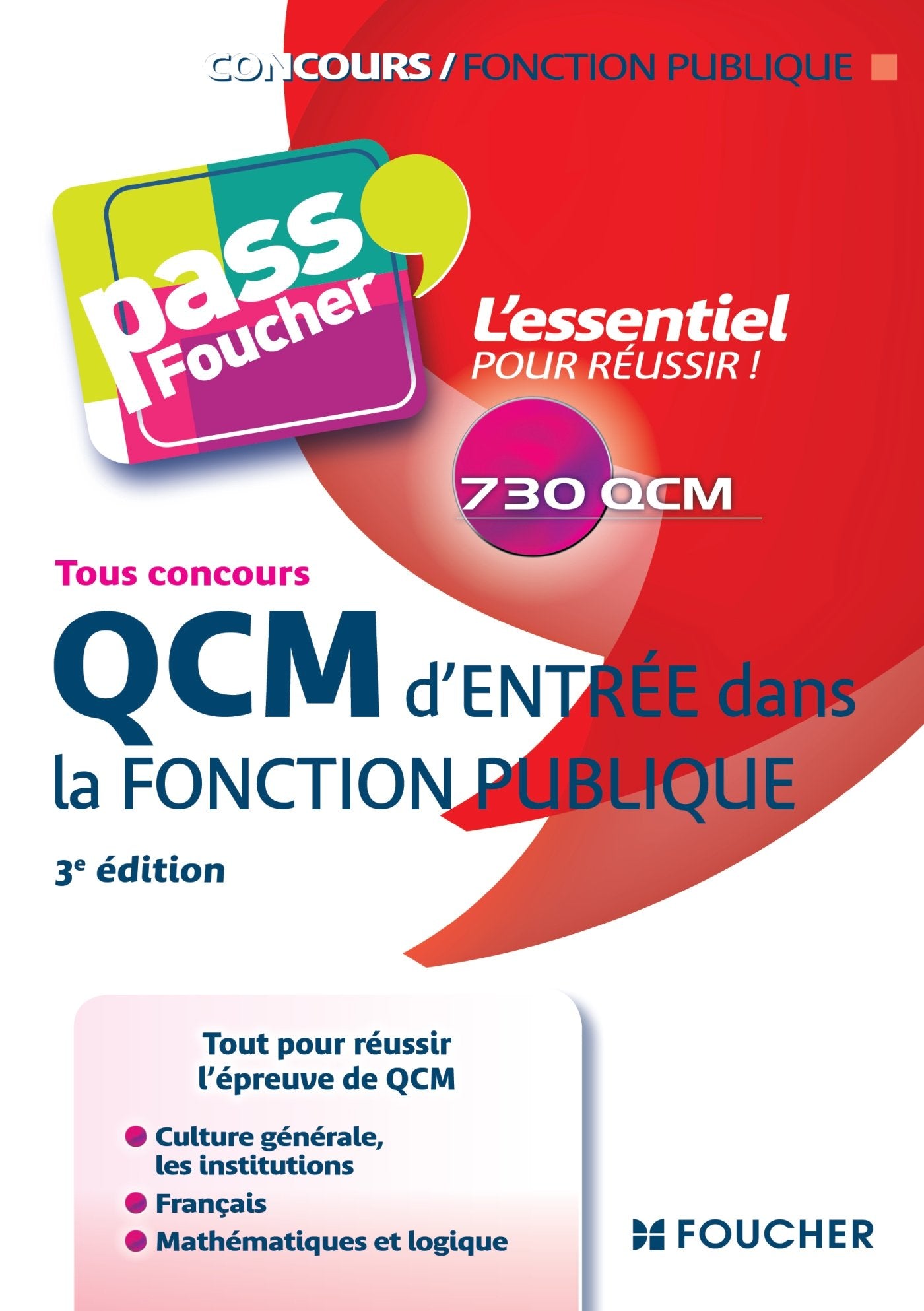 QCM d'entrée dans la fonction publique book