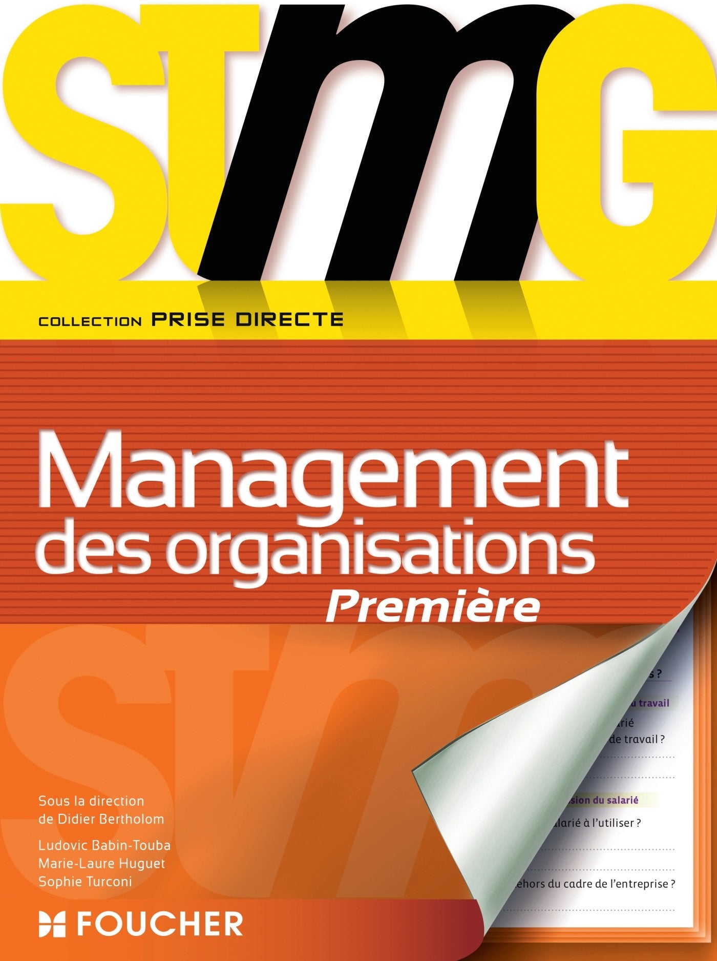Prise directe Management des organisations 1re Bac STMG book