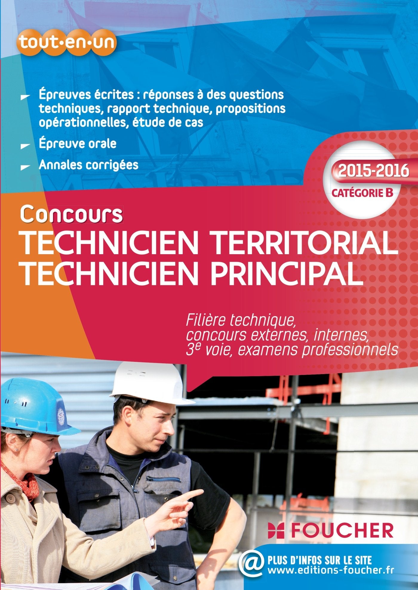 Concours technicien territorial, technicien principal: Filière technique, concours externes, internes, 3e voie et examens professionnels book